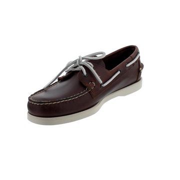 Sebago Docksides, Waxed Leather, Brown - White, Men 70000G0-A02 Bootsschuh