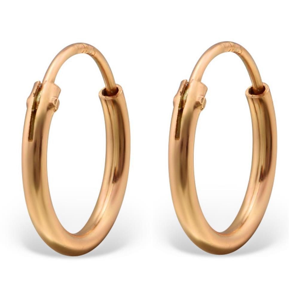 Creolen-Set Rosegold - Creolen klassisch aus 925 Silber Damen
