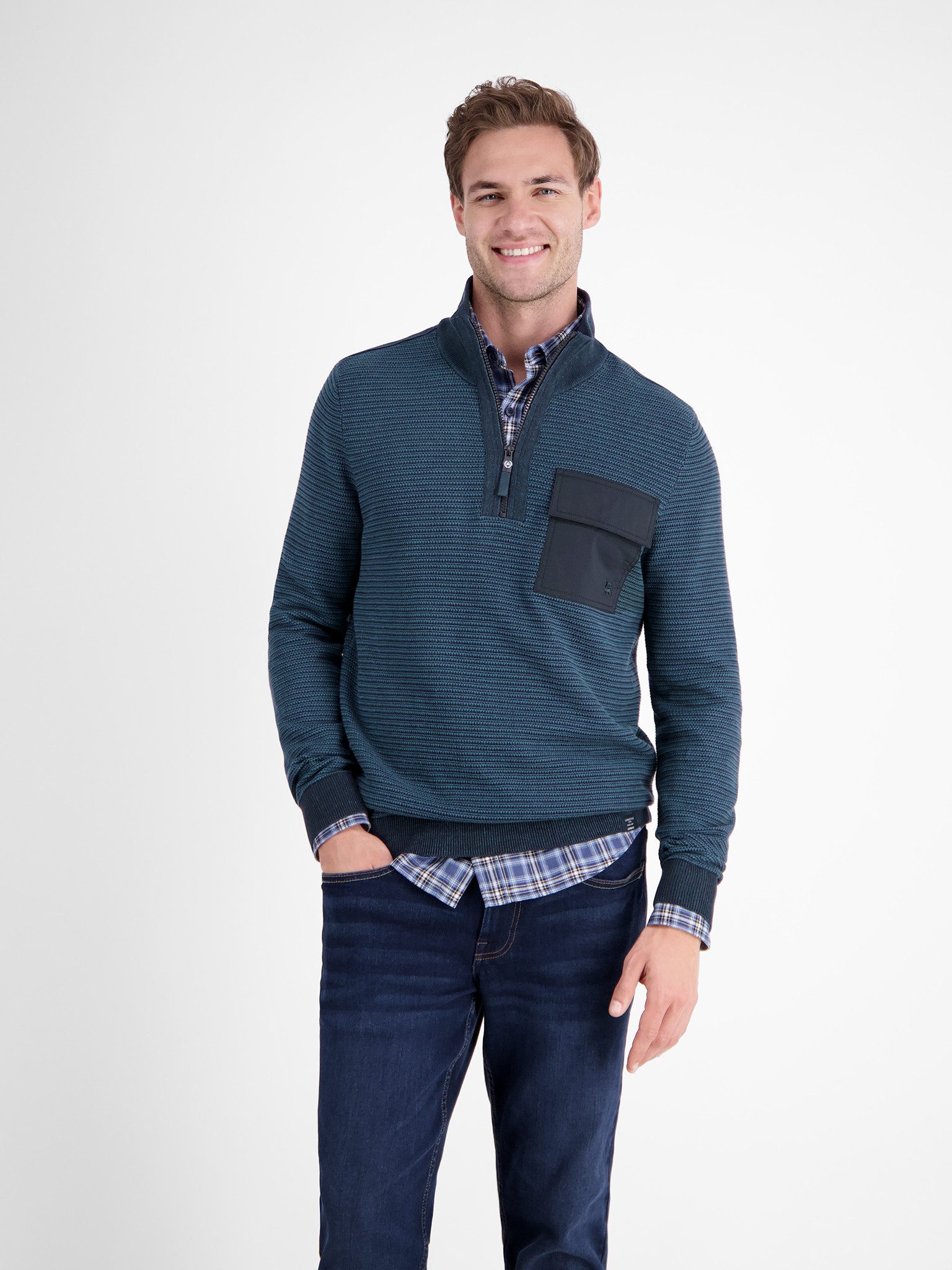 LERROS Troyer in Struktur-Strick-Optik