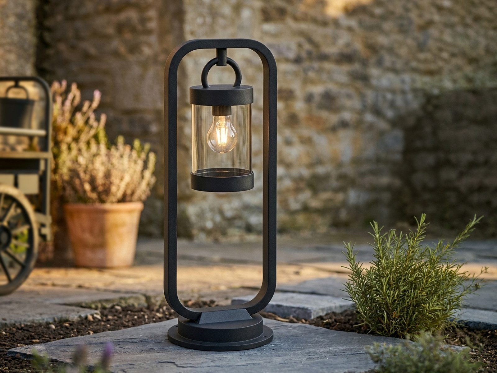 TRIO Leuchten LED Pollerleuchte, LED wechselbar, Warmweiß, Pollerleuchte aus Aluminium, Wegbeleuchtung im Landhausstil, Höhe 60cm