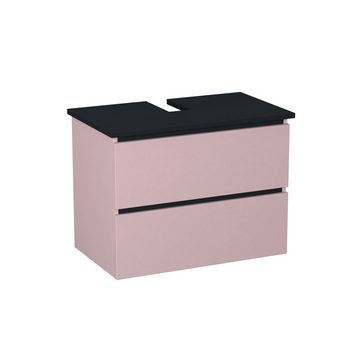 GARLIVO Waschbeckenunterschrank GLB-80 mit Schubladen, Badezimmer Waschtischunterschrank, Rose Breite 80cm, Soft-Close, Push-to-Open/ Tip-On, Hängend