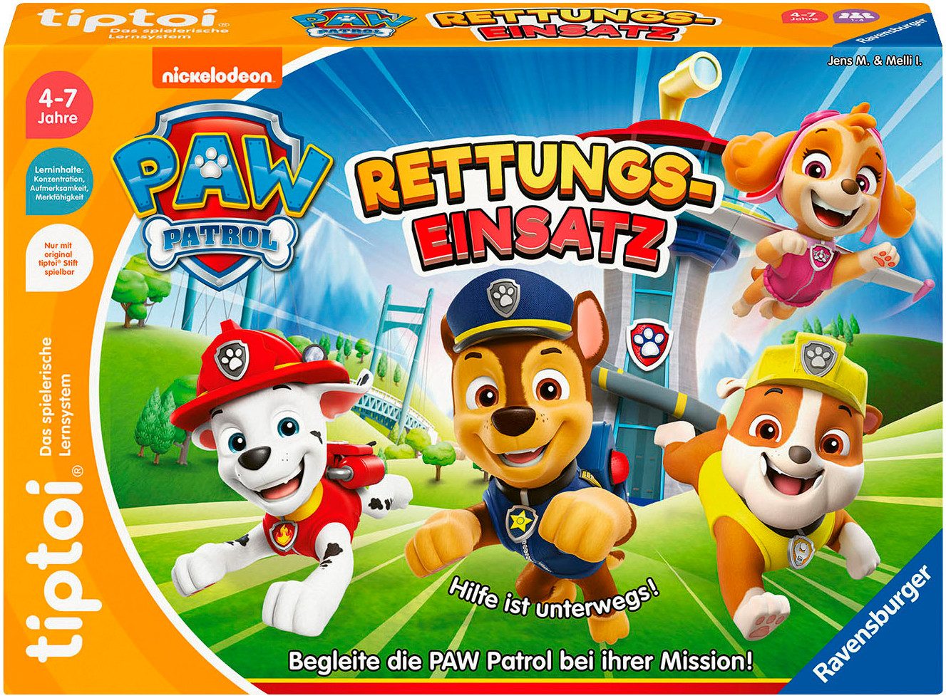 Ravensburger Spiel tiptoi® PAW Patrol Rettungseinsatz, Kinderspiel, Made in Europe