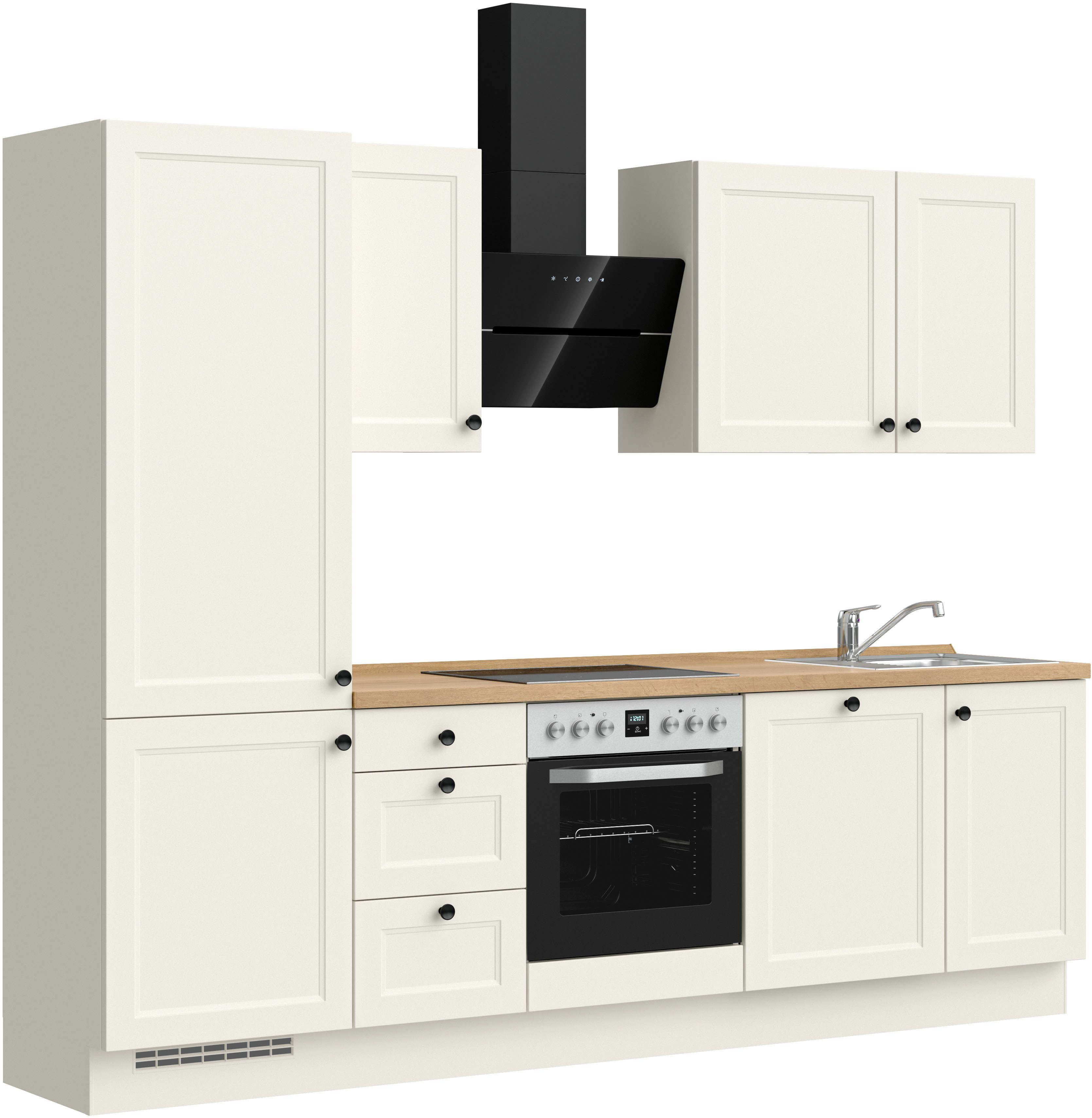 nobilia® Küchenzeile "Cascada II", NEU: individuell anpassbar mit gratis Profi-Beratung, vormontiert, Breite 270 cm, Ausrichtung wählbar, wahlw. mit E-Geräten