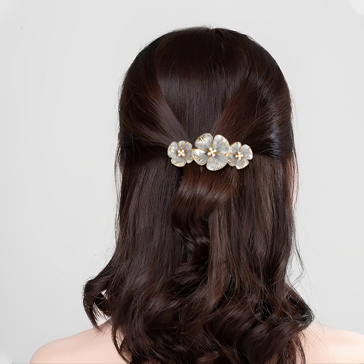 The Beauty House Haarspange Haarklammer Haarkamm Haarschmuck mit Blumen und Perlen