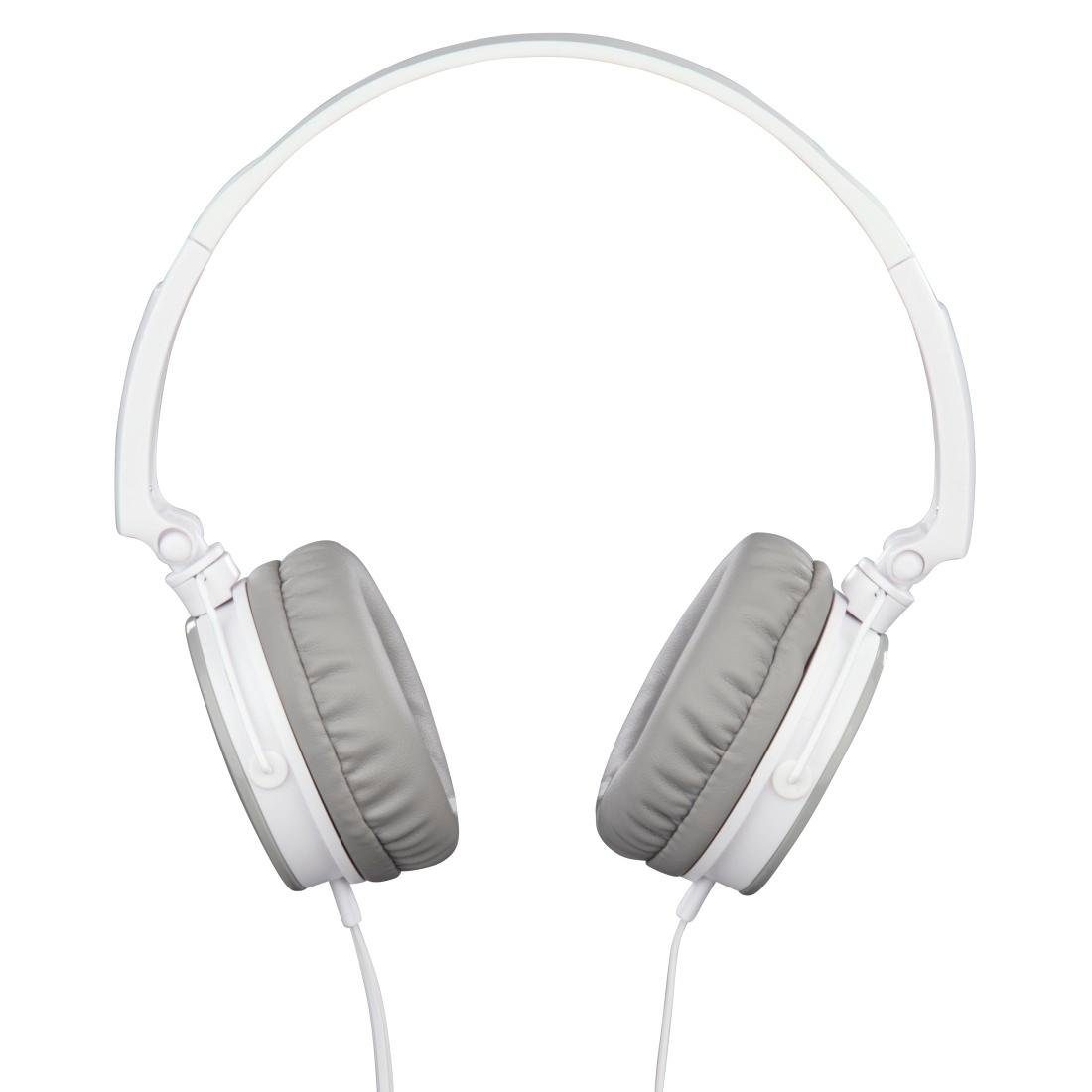 Ear mm (Freisprechfunktion, faltbar, Thomson Kopfhörer Headset, 3,5 Kabel, On-Ear-Kopfhörer Mikrofon, Farbe Telefon Klinkenstecker On Funktion, mit Weiß) Rufannahmetaste,