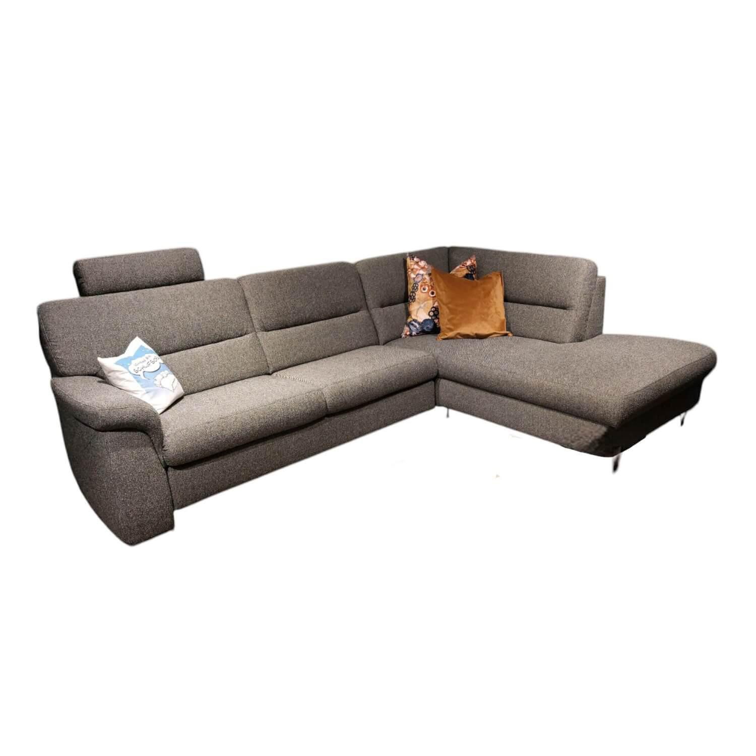 himolla Ecksofa Ecksofa Planopoly 7 1101 Stoff Q2 Melange Tusche Grau Füße Chrom