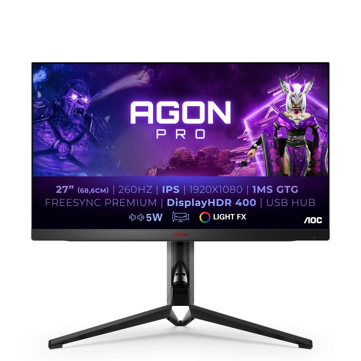 AOC AG274FZ Gaming-Monitor (68,6 cm/27 ", 1920 x 1080 px, Full HD, 1 ms Reaktionszeit, 260 Hz, IPS)