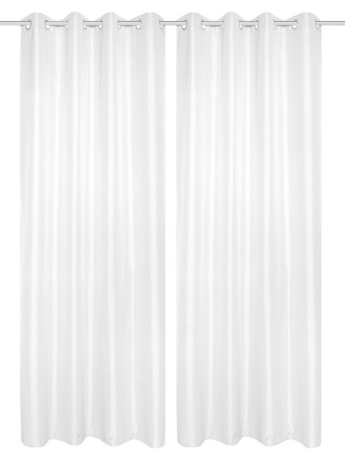 Gard, ATLANTIK, 53350 Vorhang Polyester Ösenschal blickdicht, cm, 235x140 Schmidt doppelpack