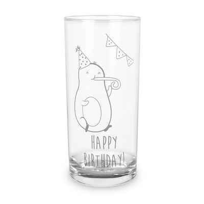 Mr. & Mrs. Panda Glas 400 ml Avocado Geburtstag - Transparent - Geschenk, Vegan, Wasserglas, Premium Glas, Lasergravur