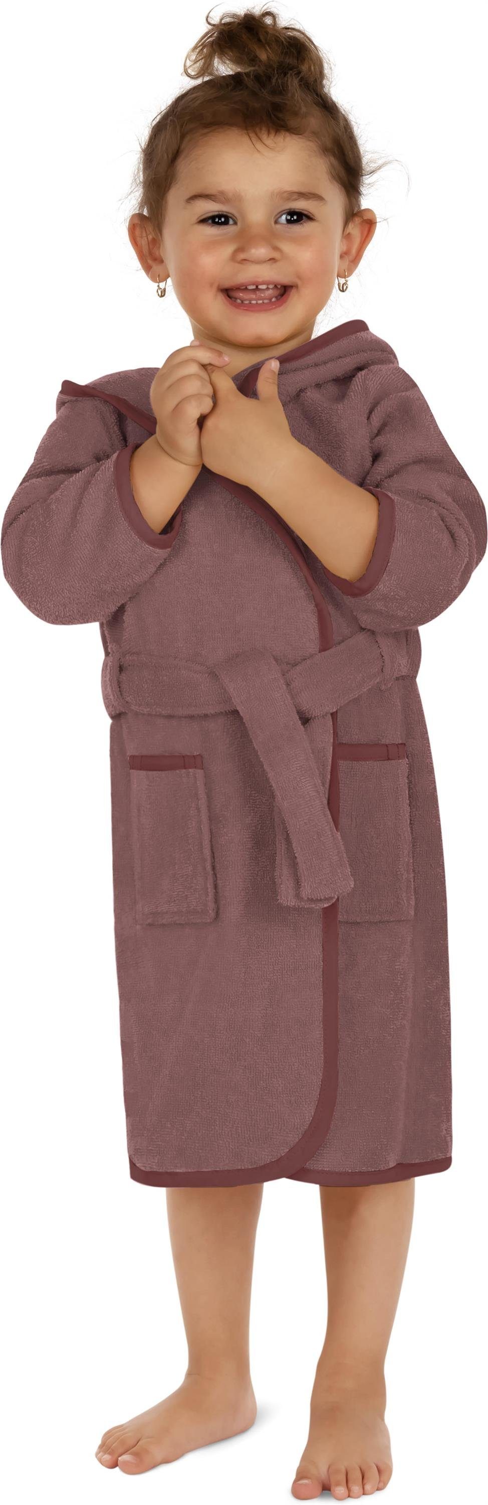 normani Kinderbademantel Kinder Bademantel aus Bio-Baumwolle Ljubljana, Bio-Baumwolle, Kapuze, Bindegürtel, Kinderbademantel aus weichem und schadtsofffreiem Ma – Bild 3 von 5
