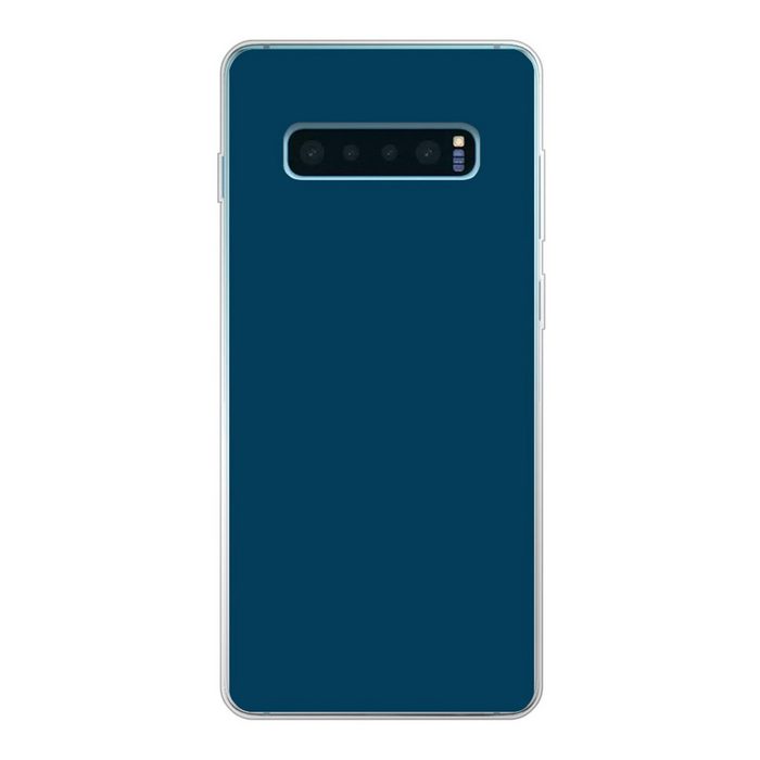 MuchoWow Handyhülle Indigo - Palette - Gestaltung Phone Case Handyhülle Samsung Galaxy S10+ Silikon Schutzhülle