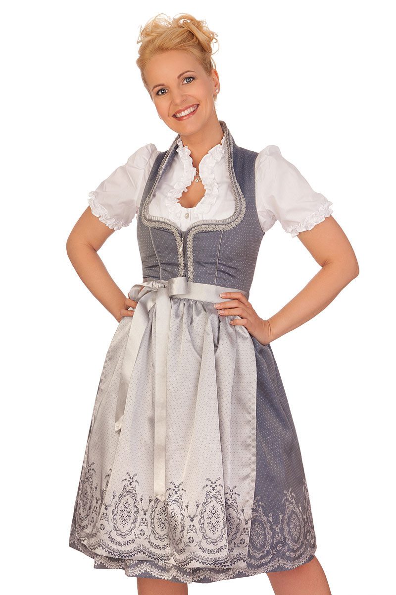 Dirndl Midi Dirndl 2tlg. - ROMILDA - silber