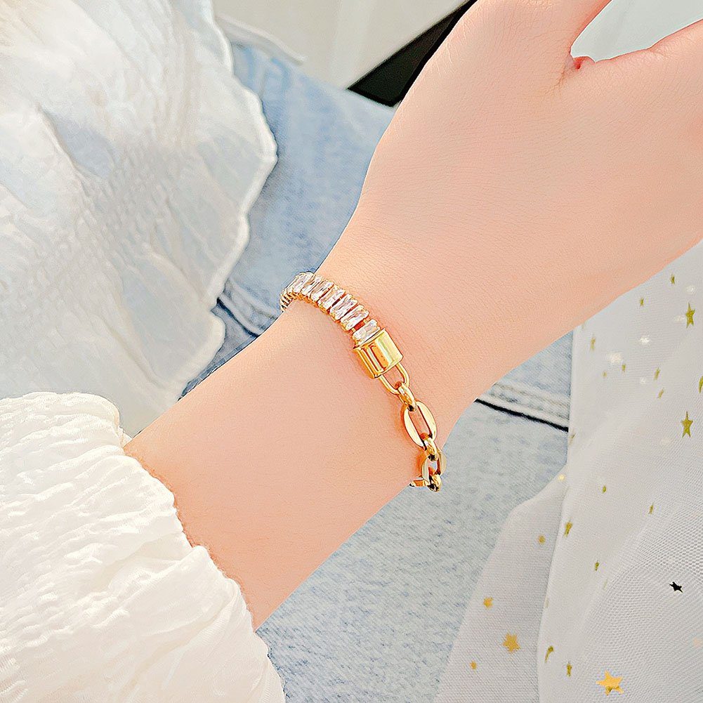 GLAMO Armband Damen Armband Gold Mädchen Damen Edelstahl Geschenk Armbänder,für