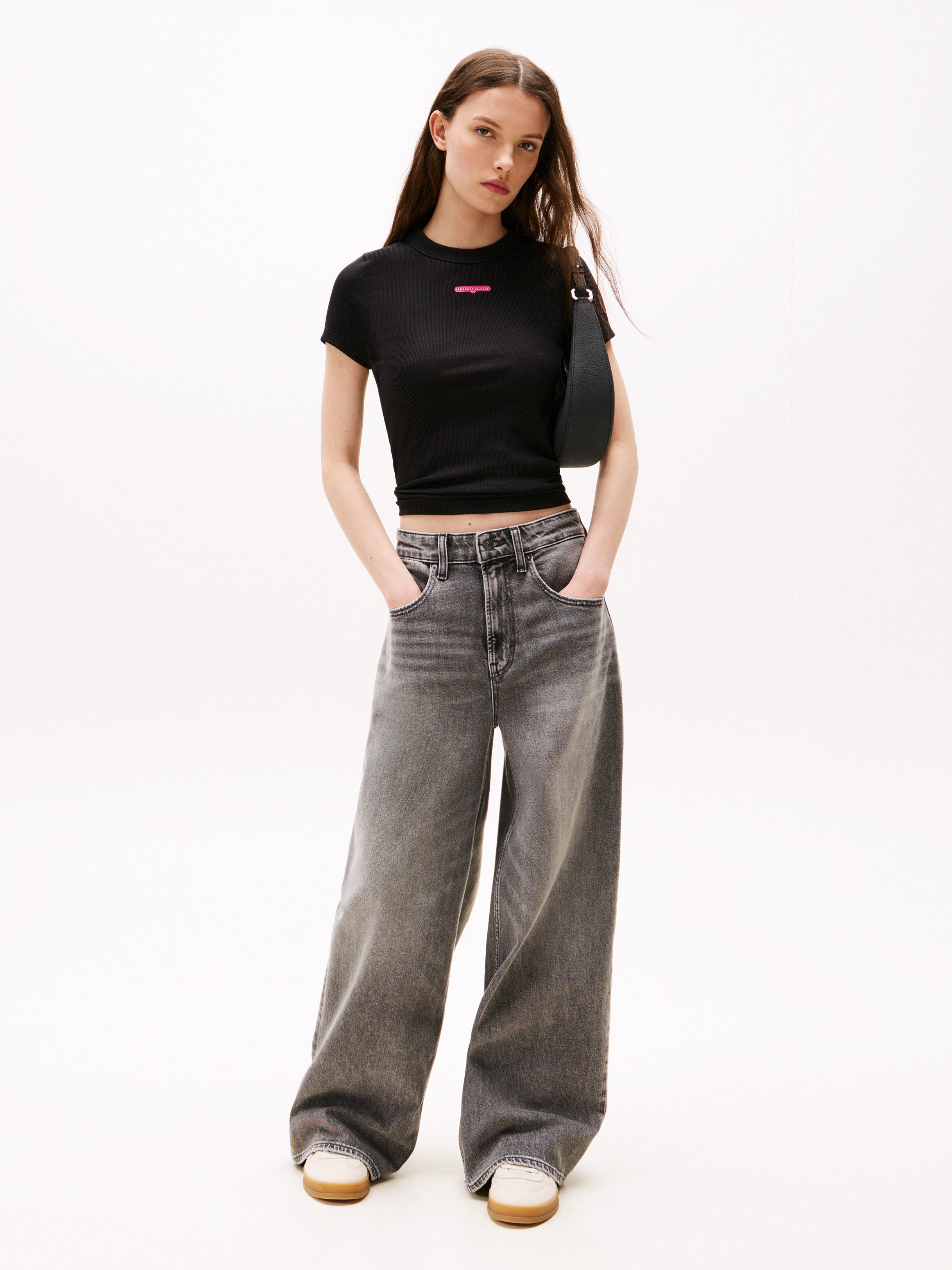 Tommy Jeans Kurzarmshirt TJW SLIM SCRIPT günstig online kaufen