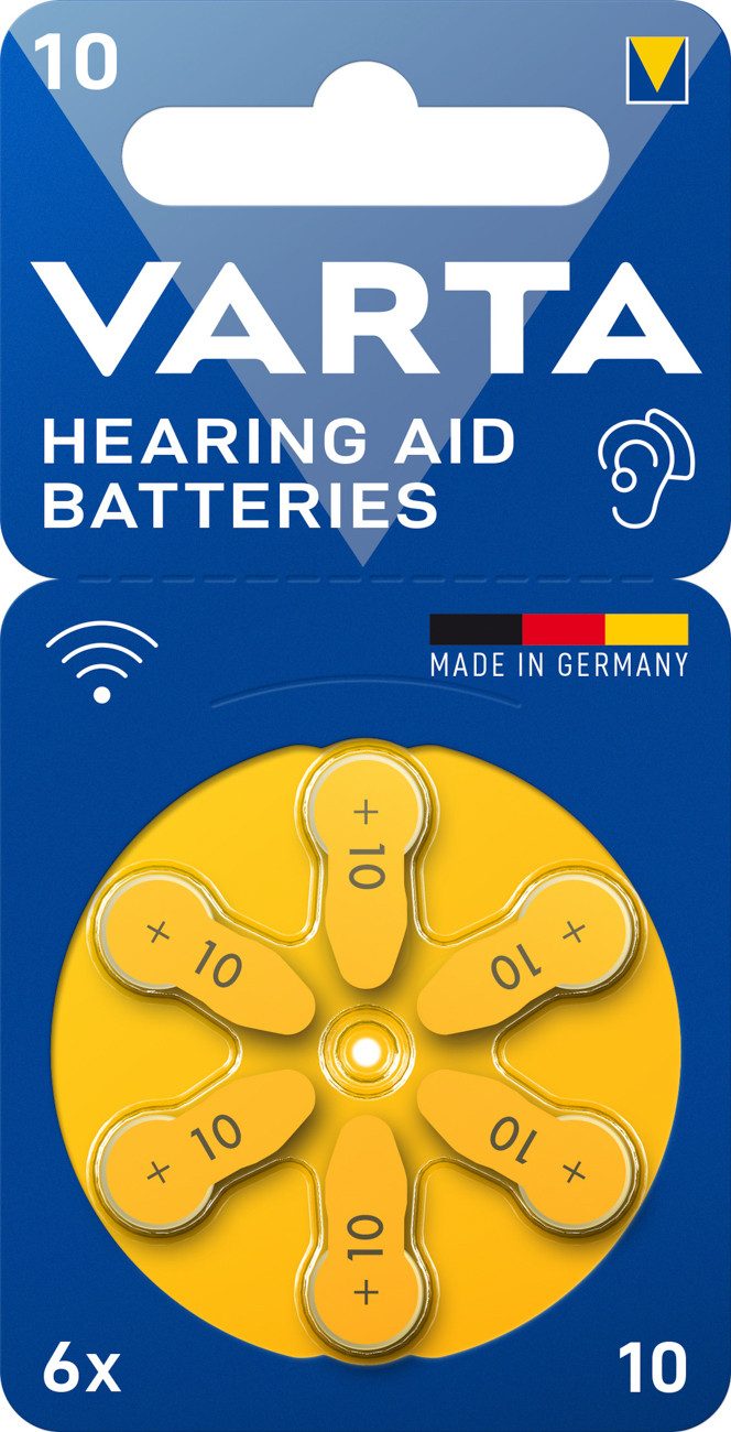 VARTA Varta Hearing Aid Batterie 10 PR70 Hörgerätebatterie Batterie