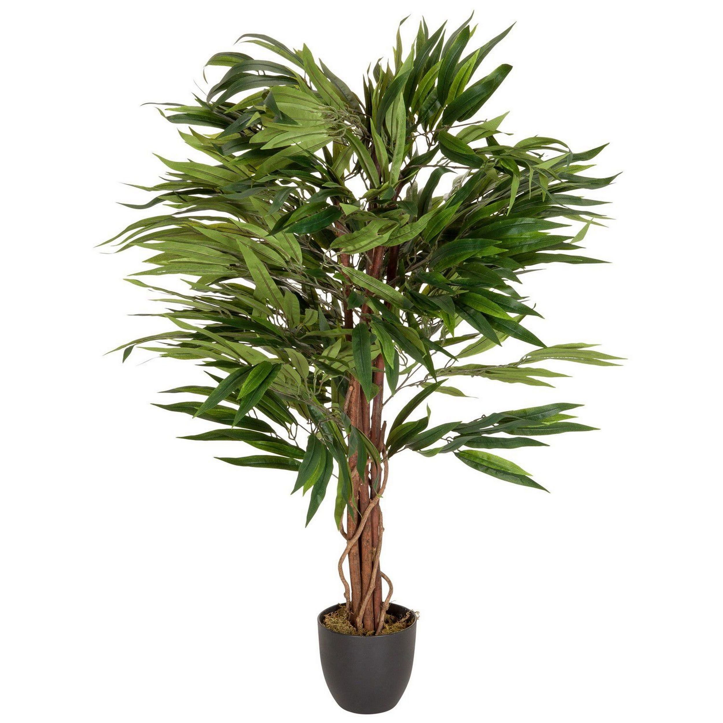 Künstliche Zimmerpflanze Deko Pflanzen, bümö, Höhe 130 cm, Kunstpflanze: Mango für innen- und außen