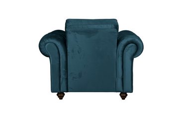 Home affaire Sessel MENDITTE bis 130kg belastbar B/T/H: 117/93/90 cm, Knopfheftung an Armlehnen und vorderer Leiste, hohe Qualiität