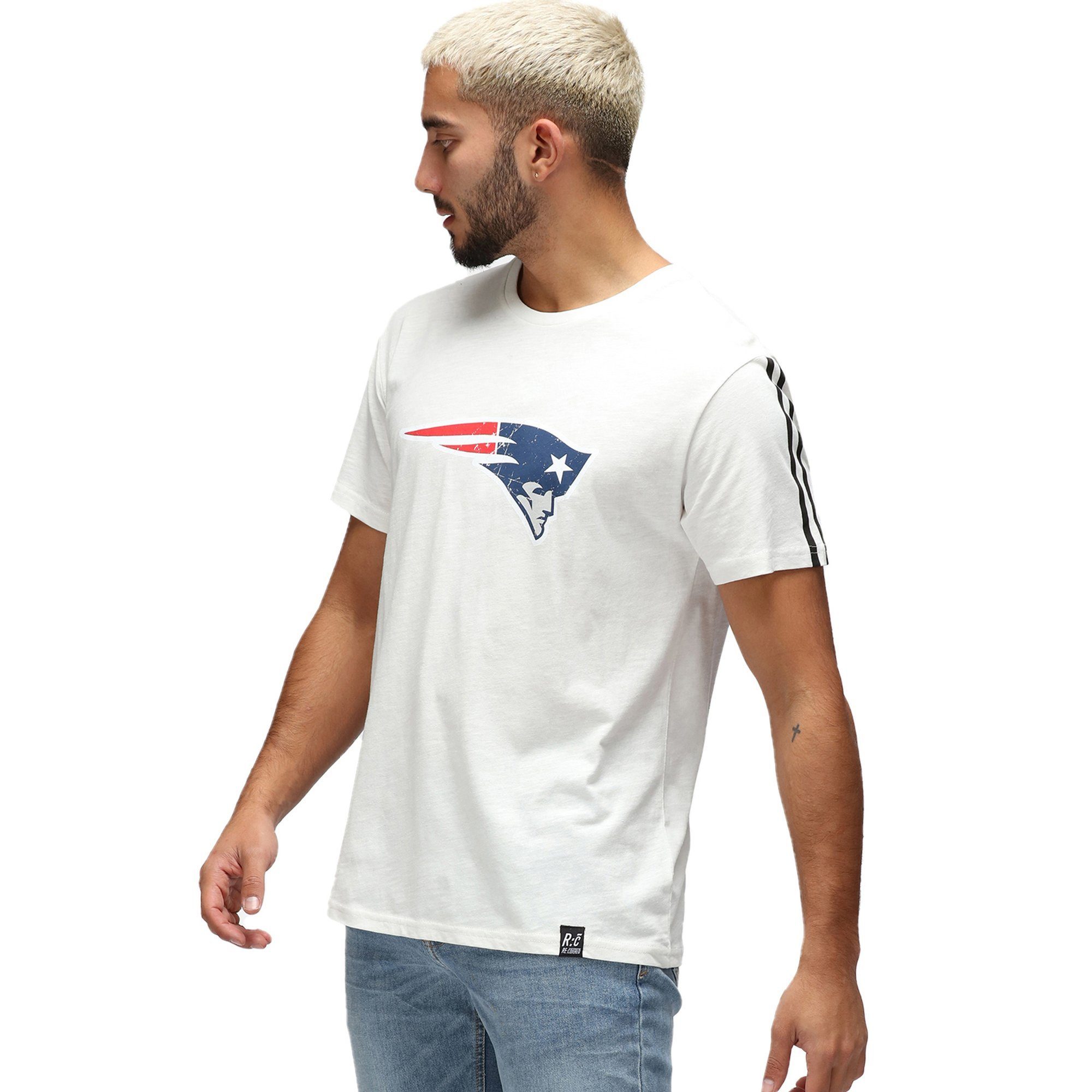 New Recovered ecru Print-Shirt England Re:Covered Patriots NFL