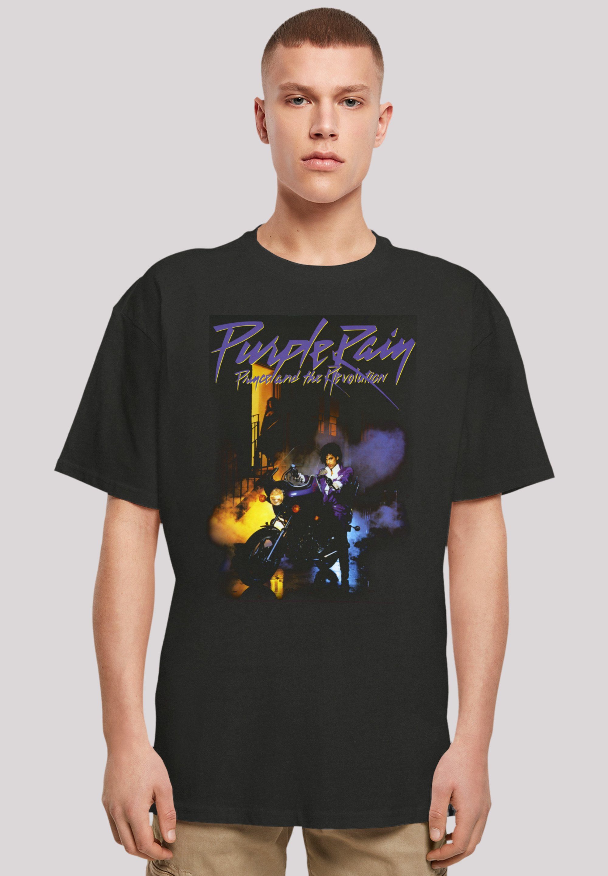 Band, Passform Musik Rain und F4NT4STIC Premium Purple Schultern Weite Prince T-Shirt Qualität, Rock-Musik, überschnittene