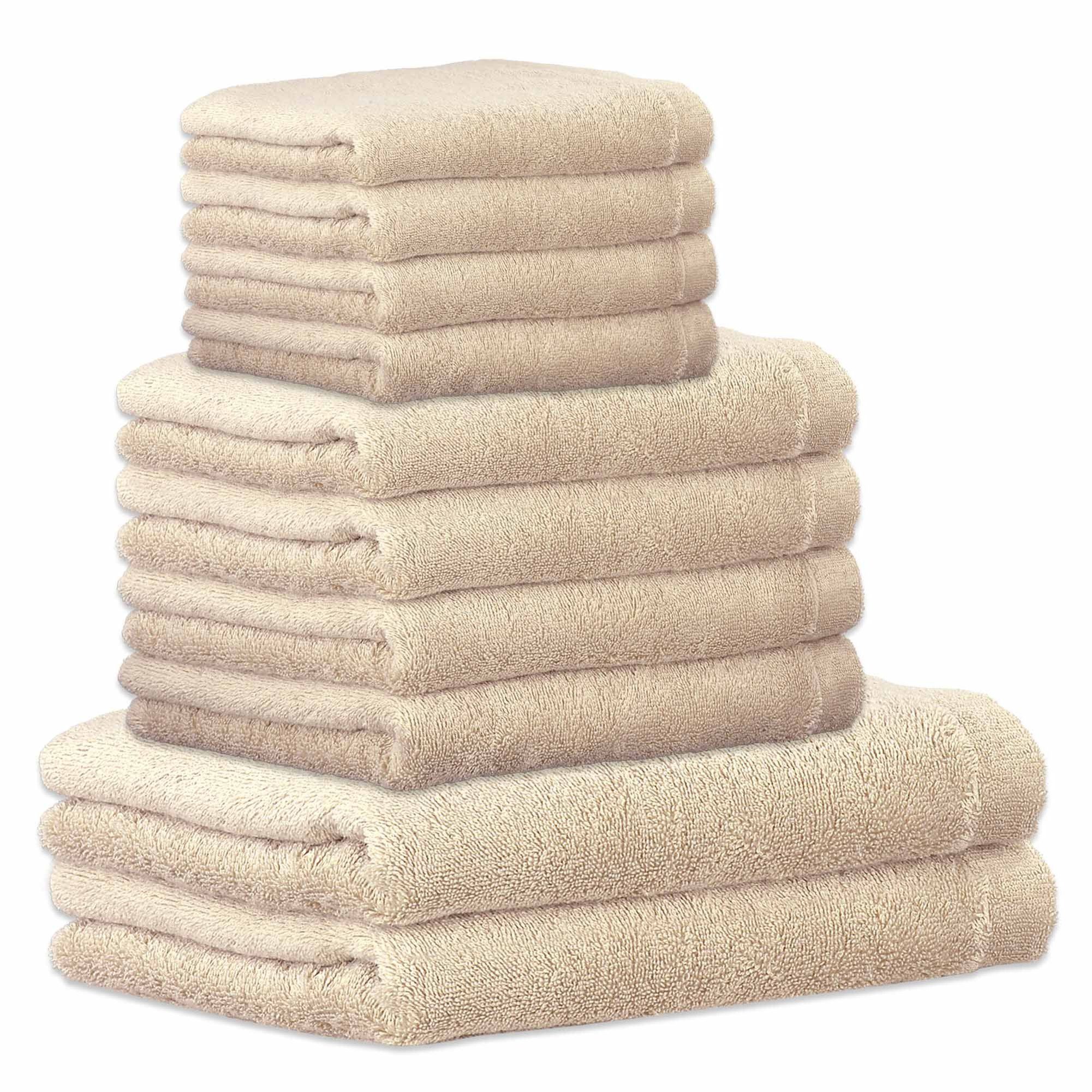 Cawö Handtuch Unisex Handtuch 10er Pack Baumwolle Lifestyle, Frottier (Set, 10-St)