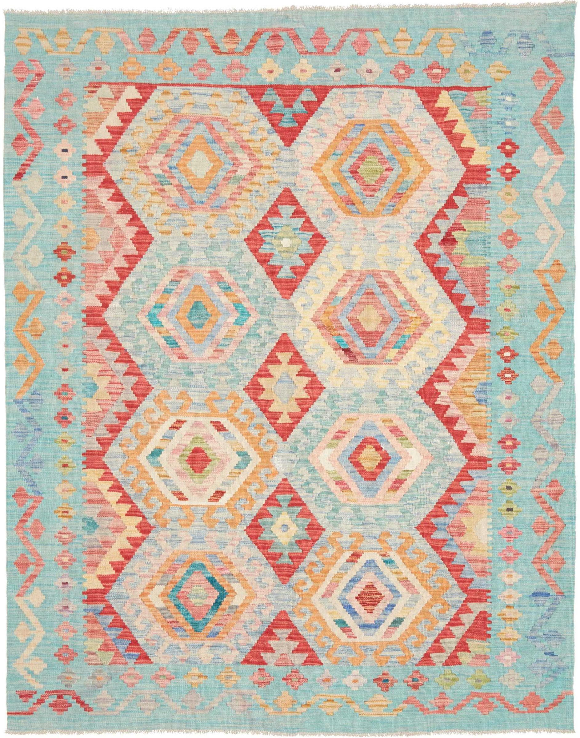 Nain Trading Orientteppich Kelim Afghan 154x194 Handgewebter Orientteppich, rechteckig, Höhe: 5 mm