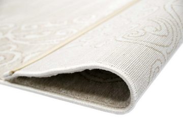 Teppich Moderner Teppich mit Glitzergarn im Floral Muster in Beige Creme, Teppich-Traum, rechteckig, Höhe: 12 mm