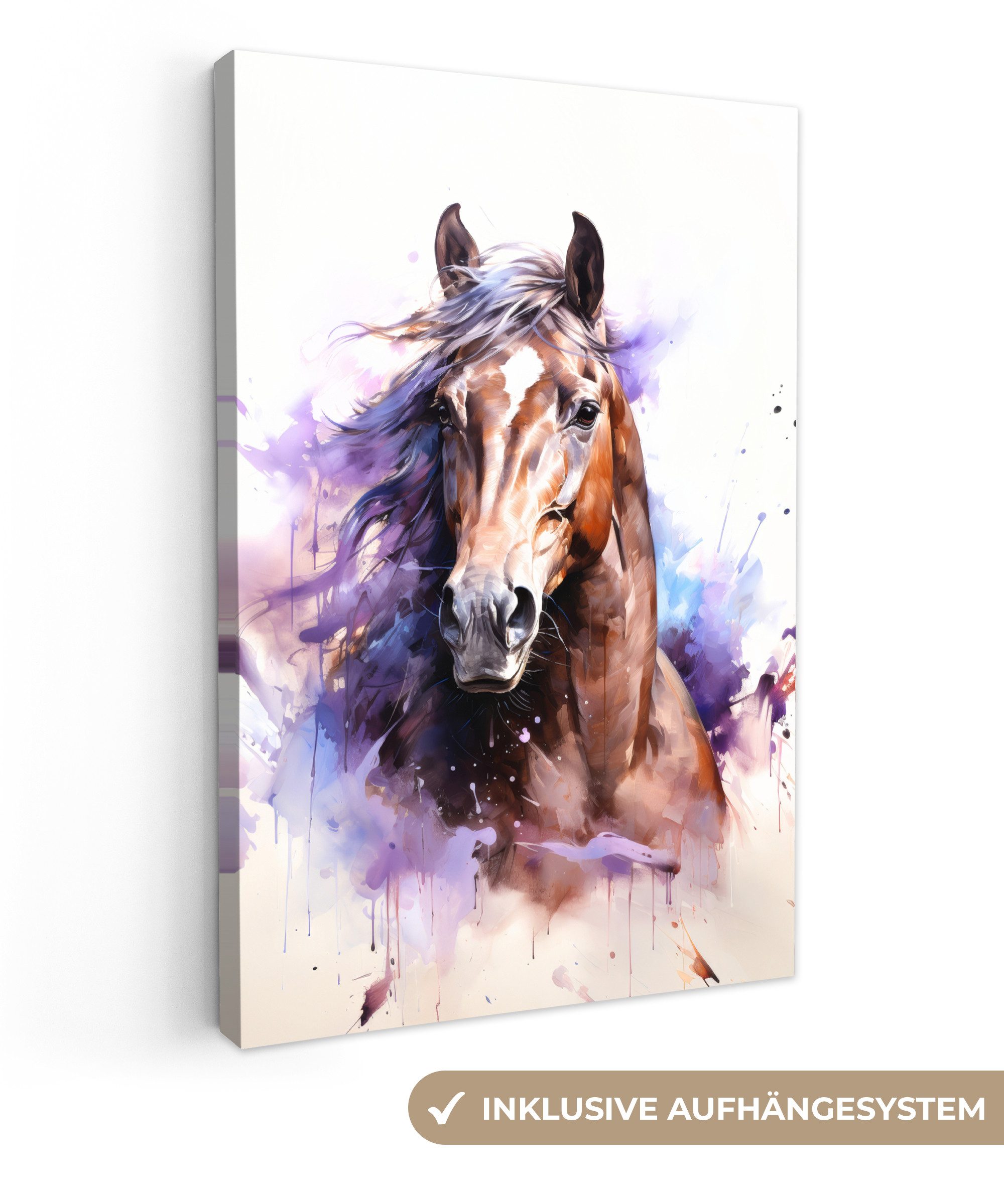 OneMillionCanvasses® Leinwandbild Pferd - Tiere - günstig online kaufen