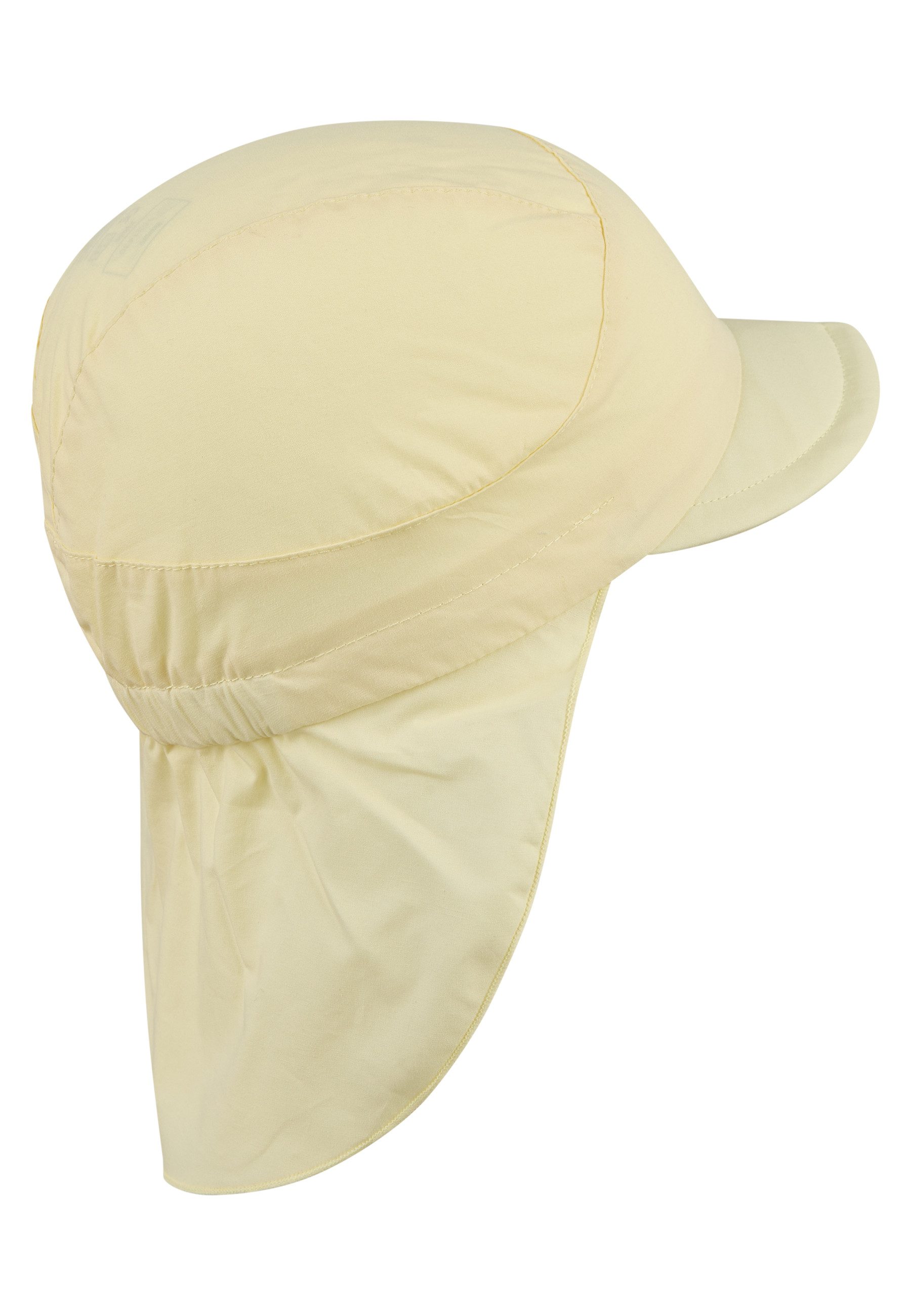 Sterntaler® Schirmmütze 50+ Schirmmütze mit Nackenschutz Basic (1-St) Kindermütze mit Schirm aus UV-Popeline unifarben