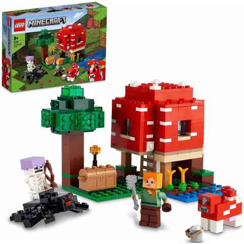 LEGO® Konstruktionsspielsteine Das Pilzhaus (21179), LEGO® Minecraft™, (272 St)