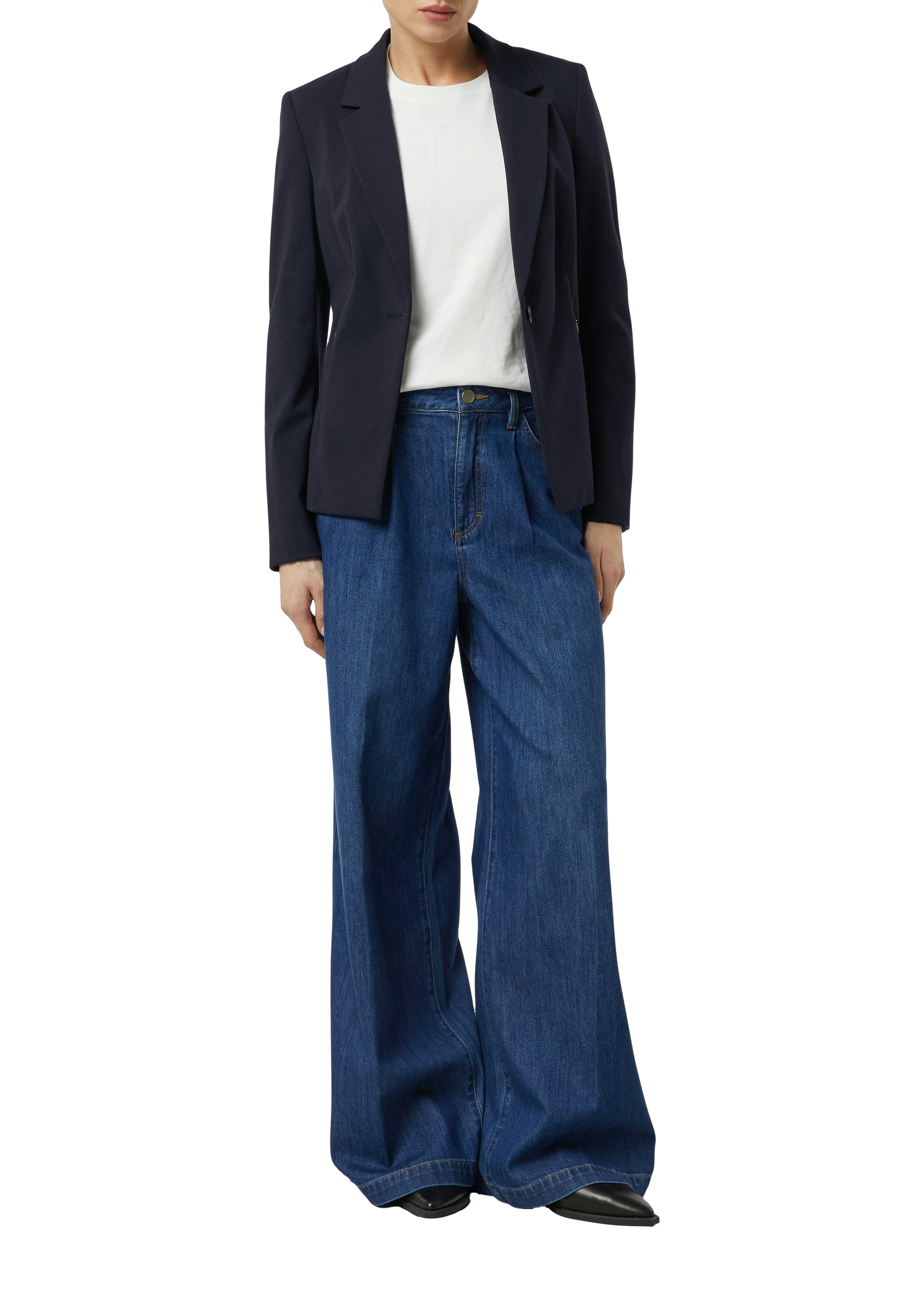 comma Jackenblazer mit Reverskragen und 1-Knopf-Verschluss