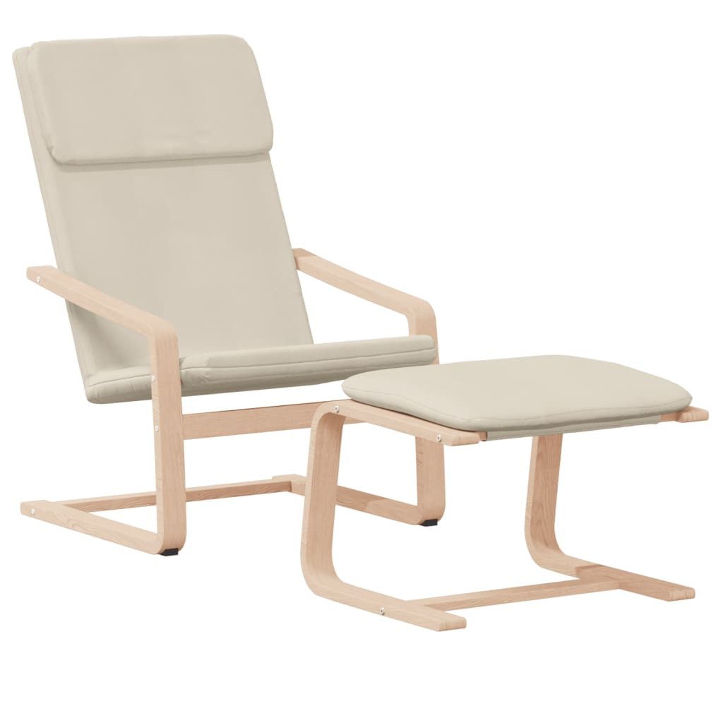 vidaXL Sessel Relaxsessel mit Hocker Creme günstig online kaufen
