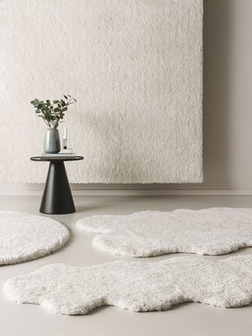 Hochflor-Teppich Cloudy, benuta, rund, Höhe: 31 mm, Kunstfaser, Berber, Ethno-Style, Wohnzimmer