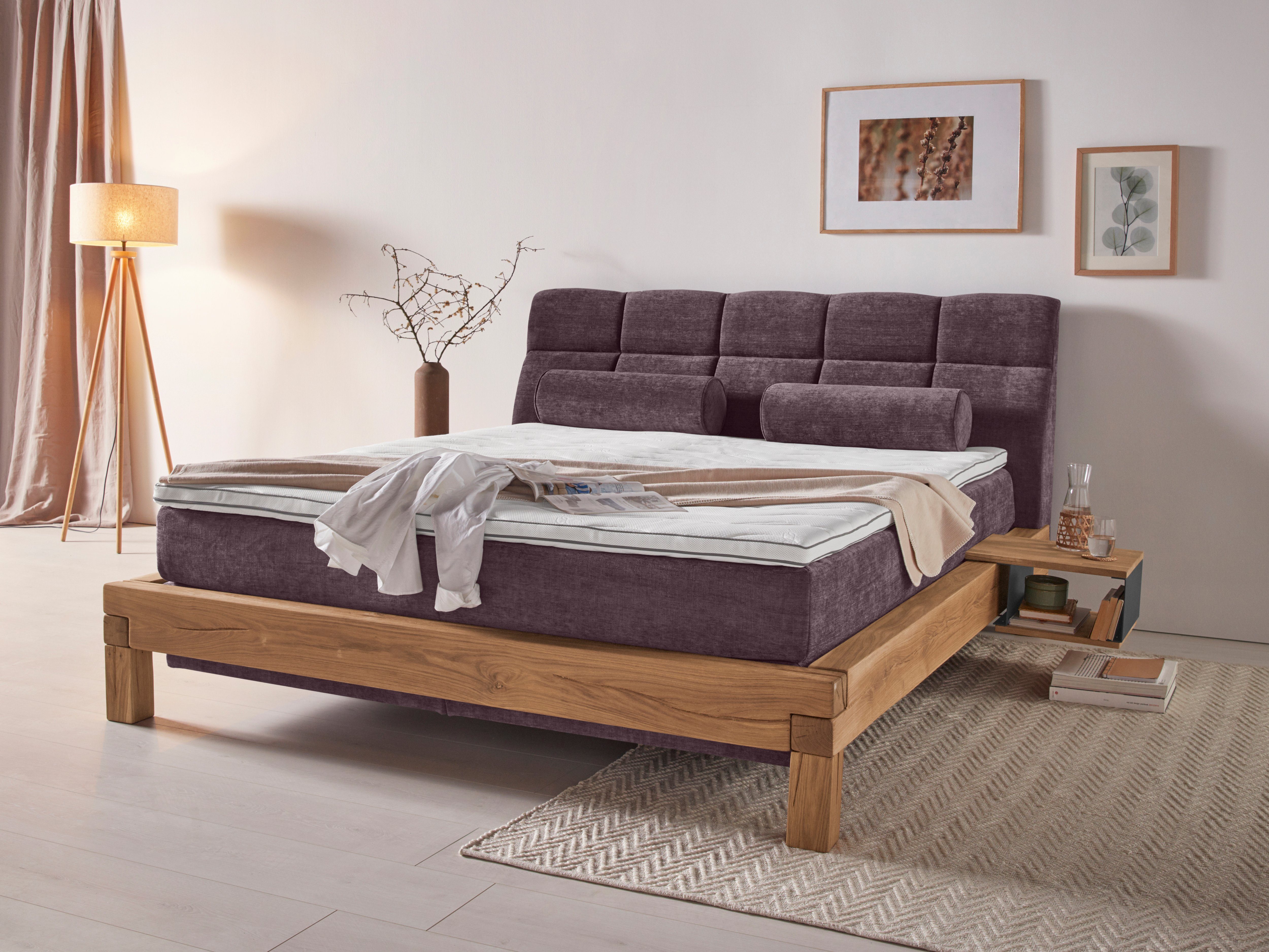Home affaire Boxspringbett Villads, Liegefläche: 180/200 cm, Inside-Boxspring-Unterbau, recycelte Stoffe