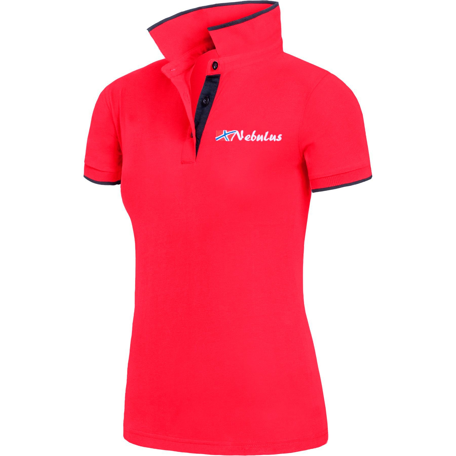 Nebulus Poloshirt LASTONE, P6755 - Damen, rot-schwarz, XXL/44