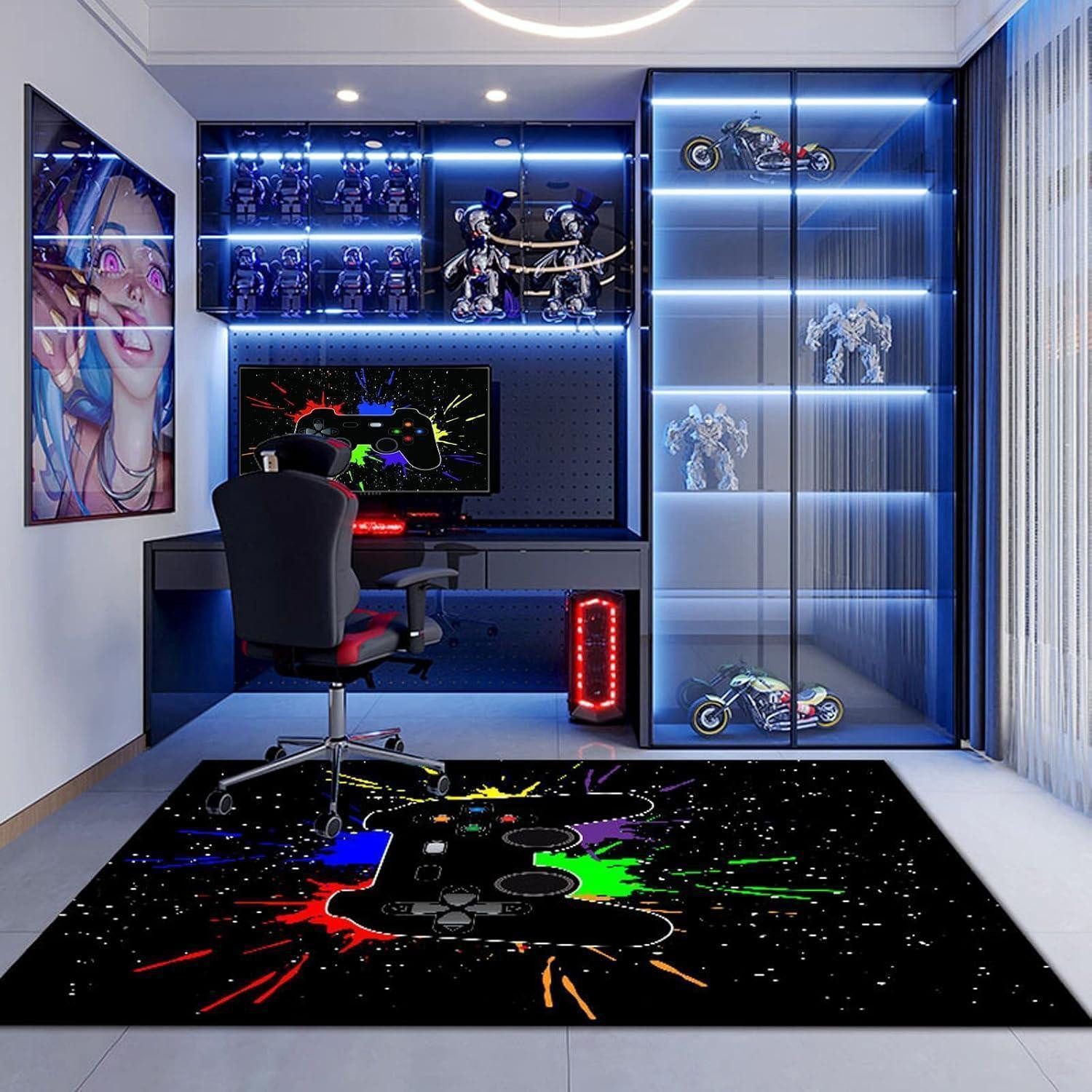 LuxusKollektion Kinderteppich Fußmatte Gamer 100x150cm Controller für Spielkonsolen 3