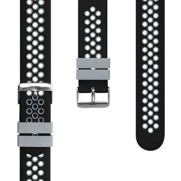 kwmobile Uhrenarmband, 2x Sportarmband kompatibel mit Samsung Galaxy Watch 3 (45mm) - Armband TPU Silikon Set Fitnesstracker