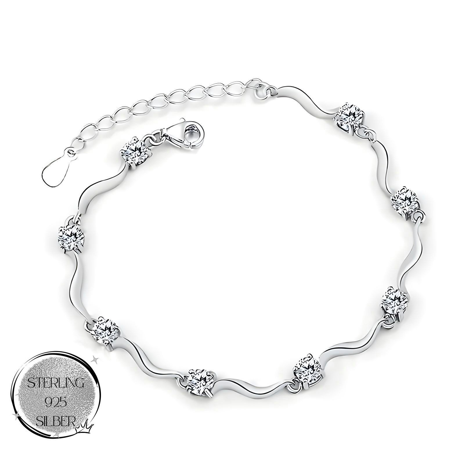 Silberarmband Armband 925, Armkette Damen Frauen Schlicht Filigran Geschenk