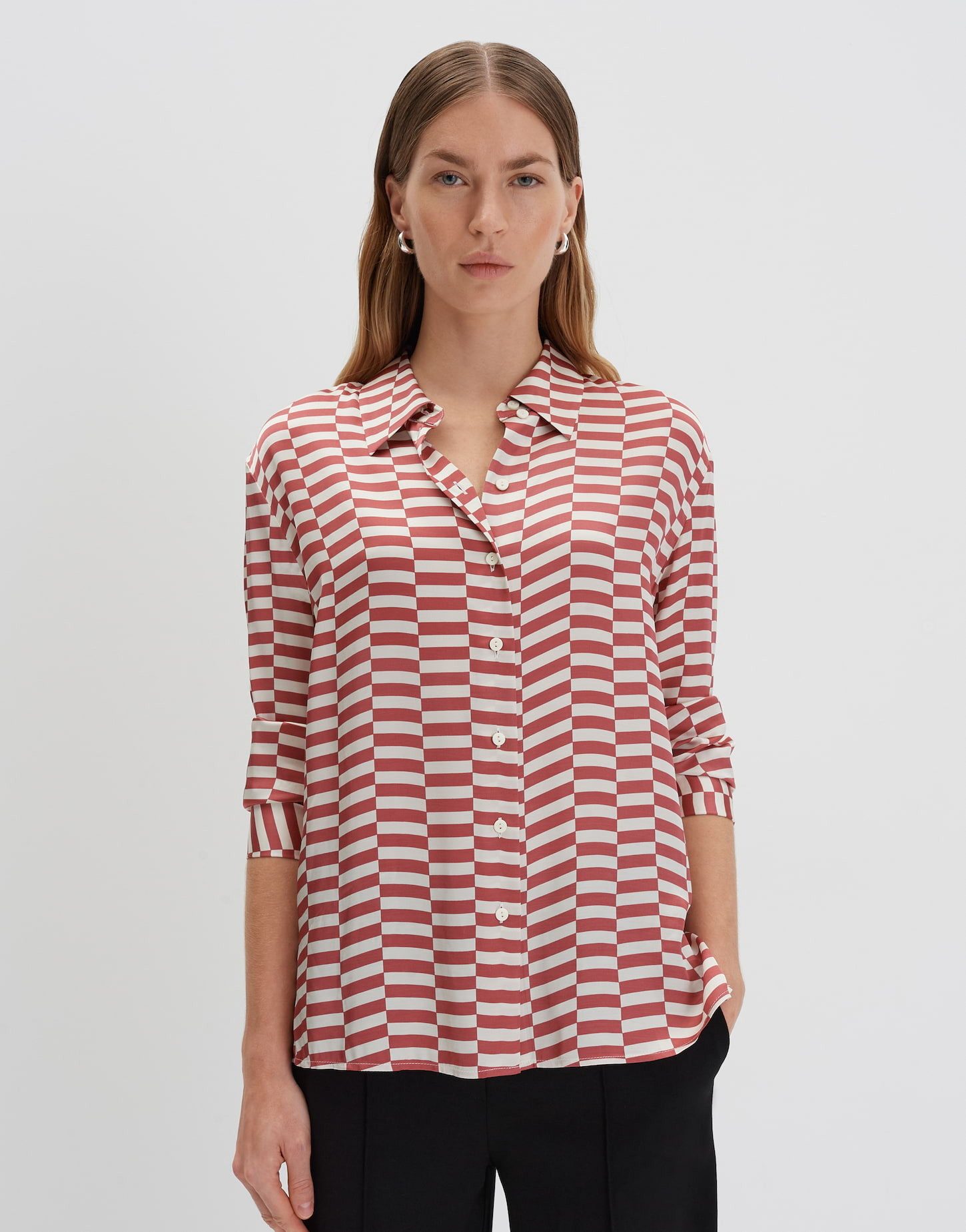 Langarmbluse Printbluse ZPHERE Loose aus nachhaltiger Viskose