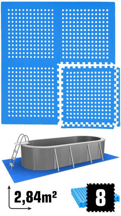 eyepower Bodenmatte »2,8 m² Poolunterlage 8 EVA Matten Unterlegmatte«, Outdoor Set Unterlage 62x62 cm