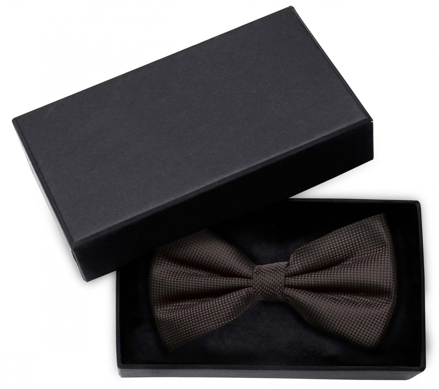 Fabio Farini Fliege Herren Fliegen in Schwarz - Männer Querbinder Vorgebunden Bowtie (1-St., Kariert) Schwarz - Dark Spice