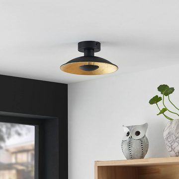 Lindby Deckenleuchte Narisara, dimmbar, Leuchtmittel nicht inklusive, Modern, Eisen, Schwarz, gold, 1 flammig, G9, Deckenleuchte, Lampe