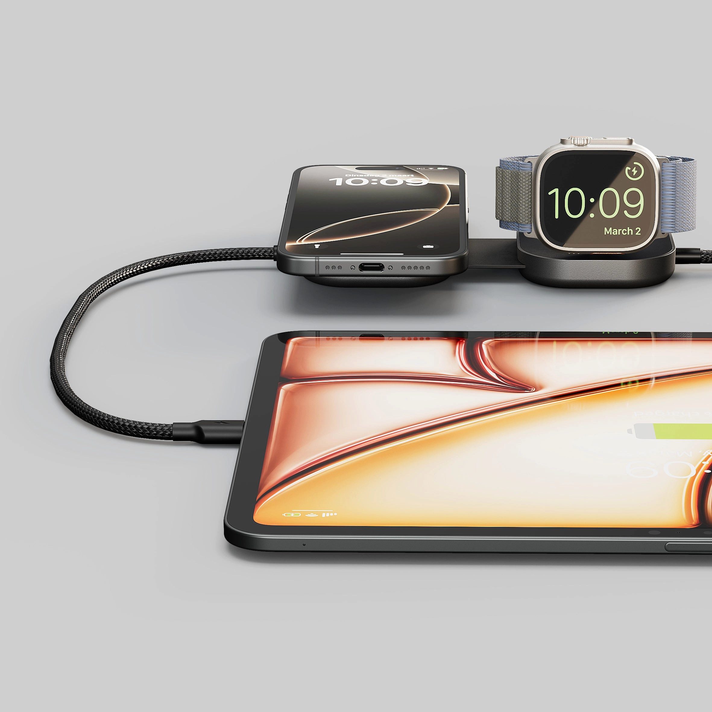 Zens Charging Cable USB C-C Pro 3, schwarz Powerbank