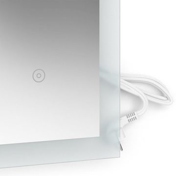 Y&D Premium Line Badspiegel Wandspiegel LED-Spiegel Weiß 60x40cm dimmbar