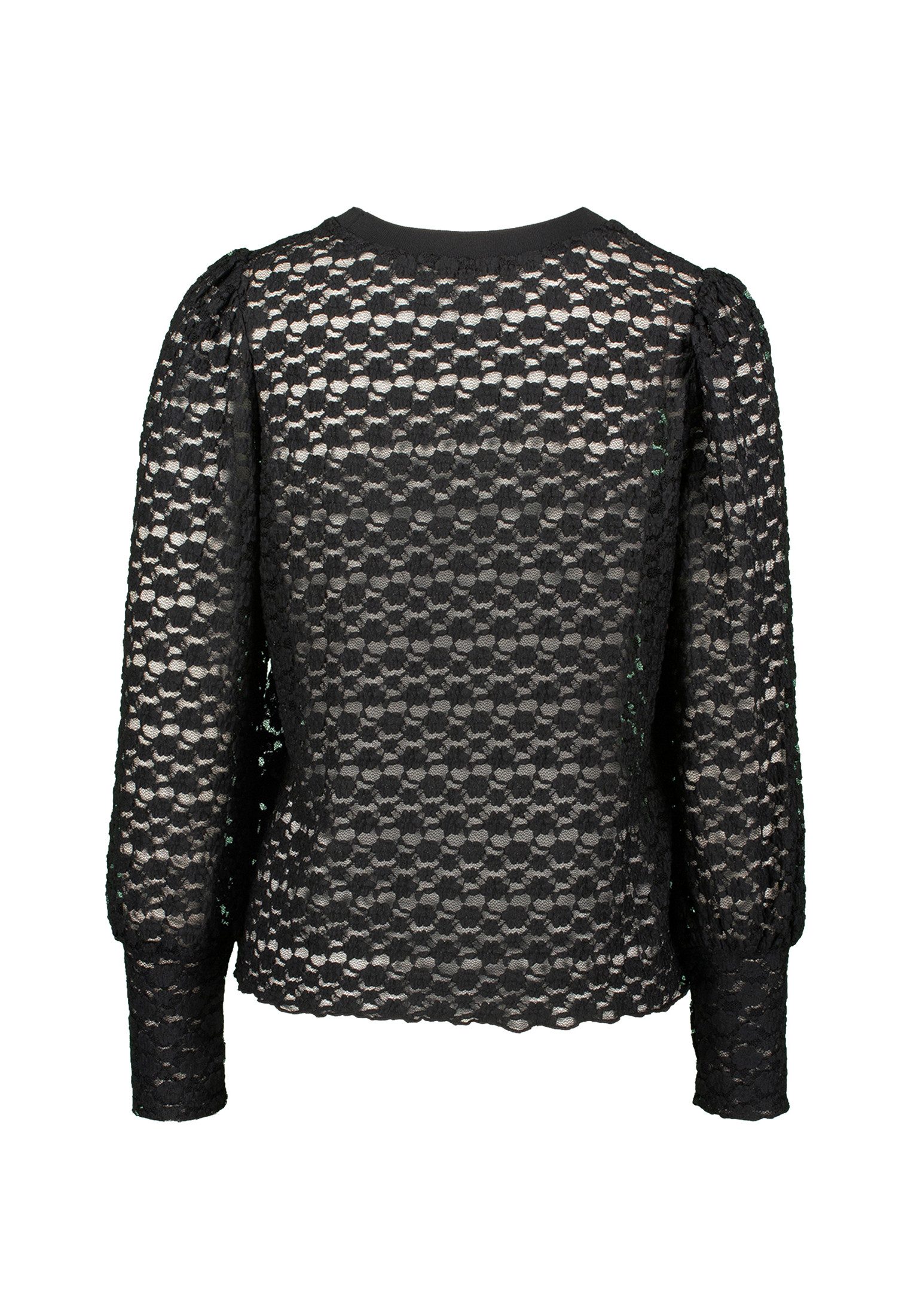 Zero Spitzenbluse Damen mit Rundhalsausschnitt