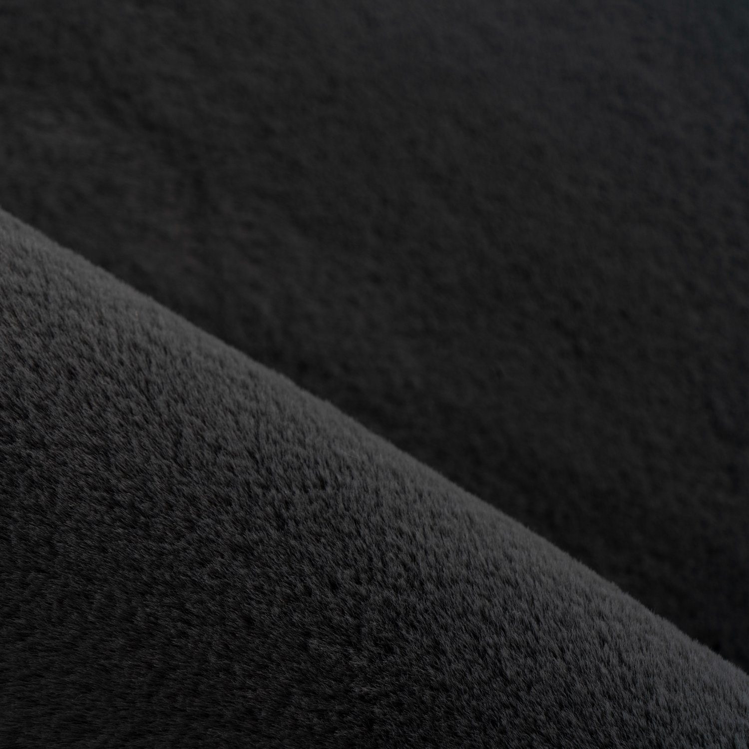 Teppium Teppich Unicolor - Einfarbig, Rund, Höhe: 20 mm, Teppich Wohnzimmer Einfarbig Shaggy Modern Flauschiger Felloptik Weich