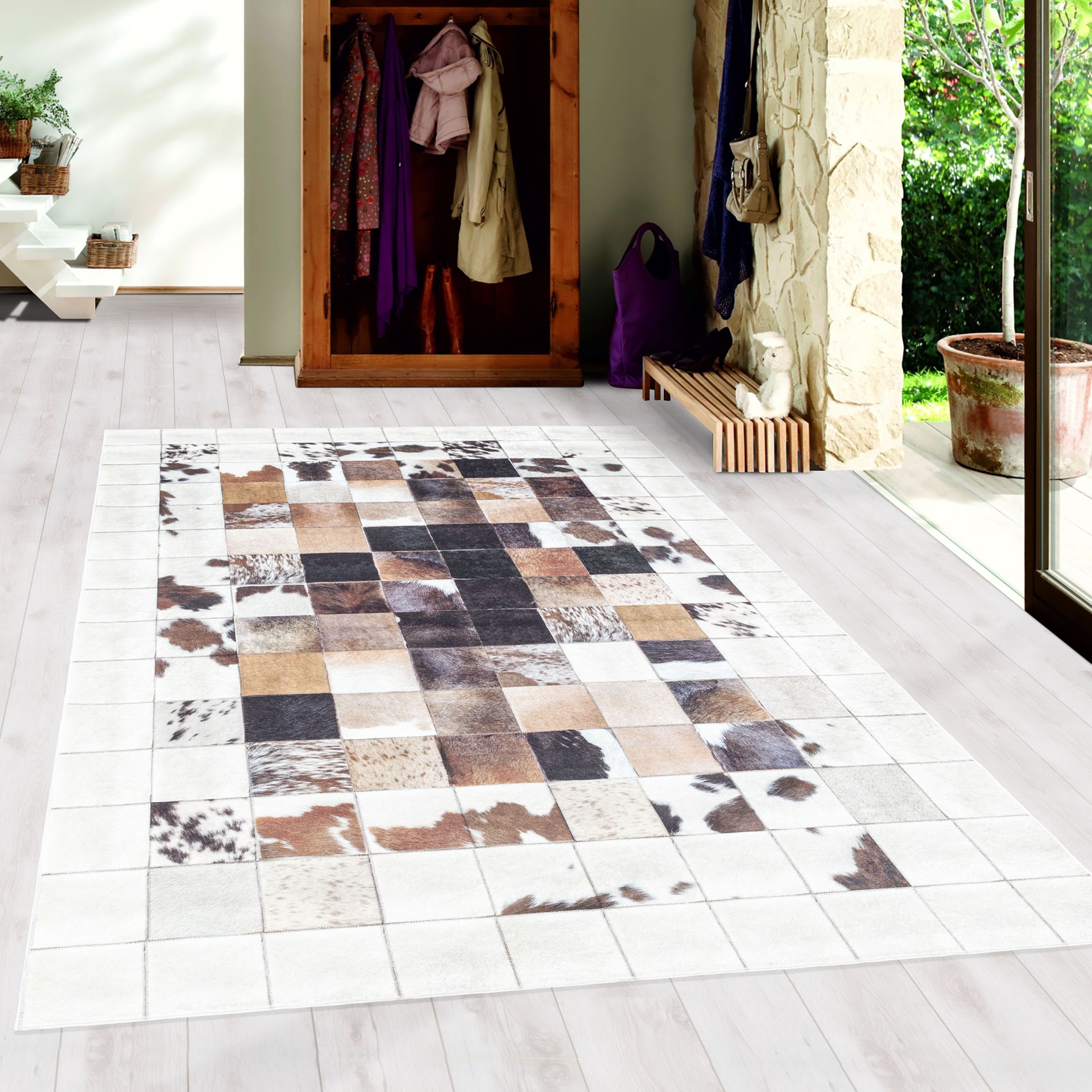 Teppium Teppich Patchwork Design, Rechteckig, Höhe: günstig online kaufen