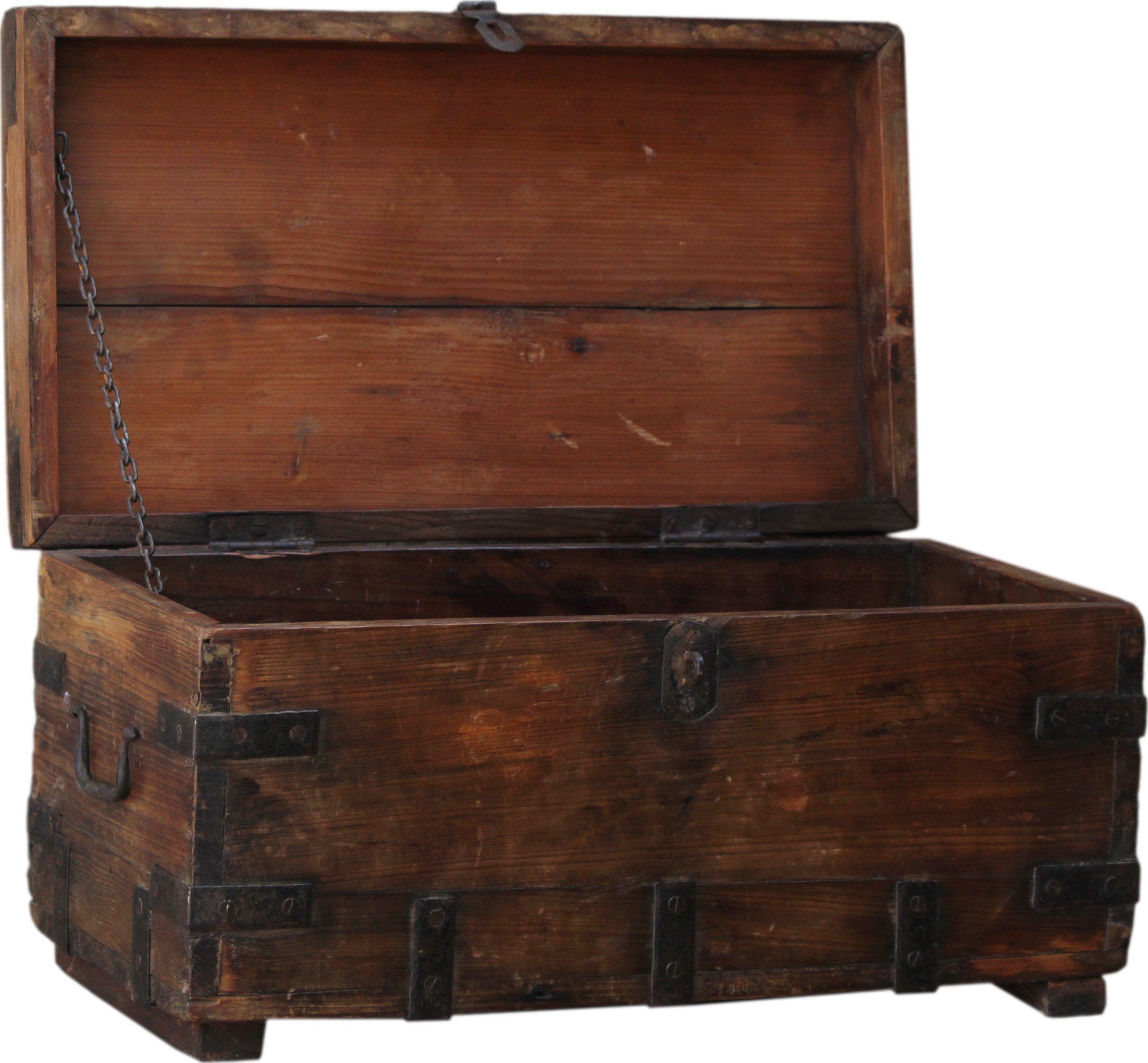 Guru-Shop Truhenbank »Holzbox,Holztruhe, aus Vollholz, Couchtisch