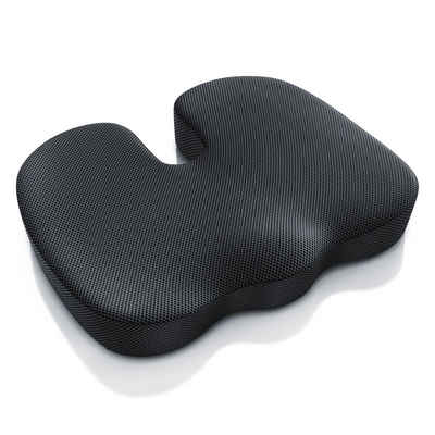 MyBeo Sitzkissen, orthopädisches Sitzkissen Gel – Memory Schaum mit Gel - ergonomisches Kissen - für Büro Home Office Auto Bürostuhl - erhöht Sitzkomfort - fördert die Durchblutung - entlastet Rücken