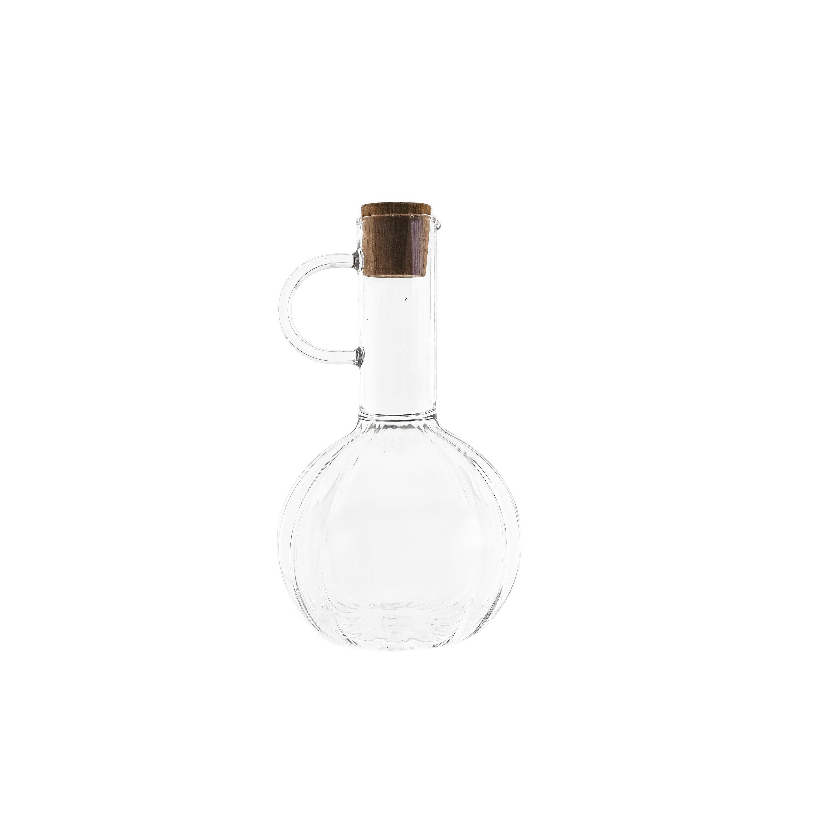 Almina Menage-Set Öl & Essigflasche "Luana Doppio" 2-tlg aus Borosilikatglas mit Korken, (2-tlg) – Bild 2 von 5