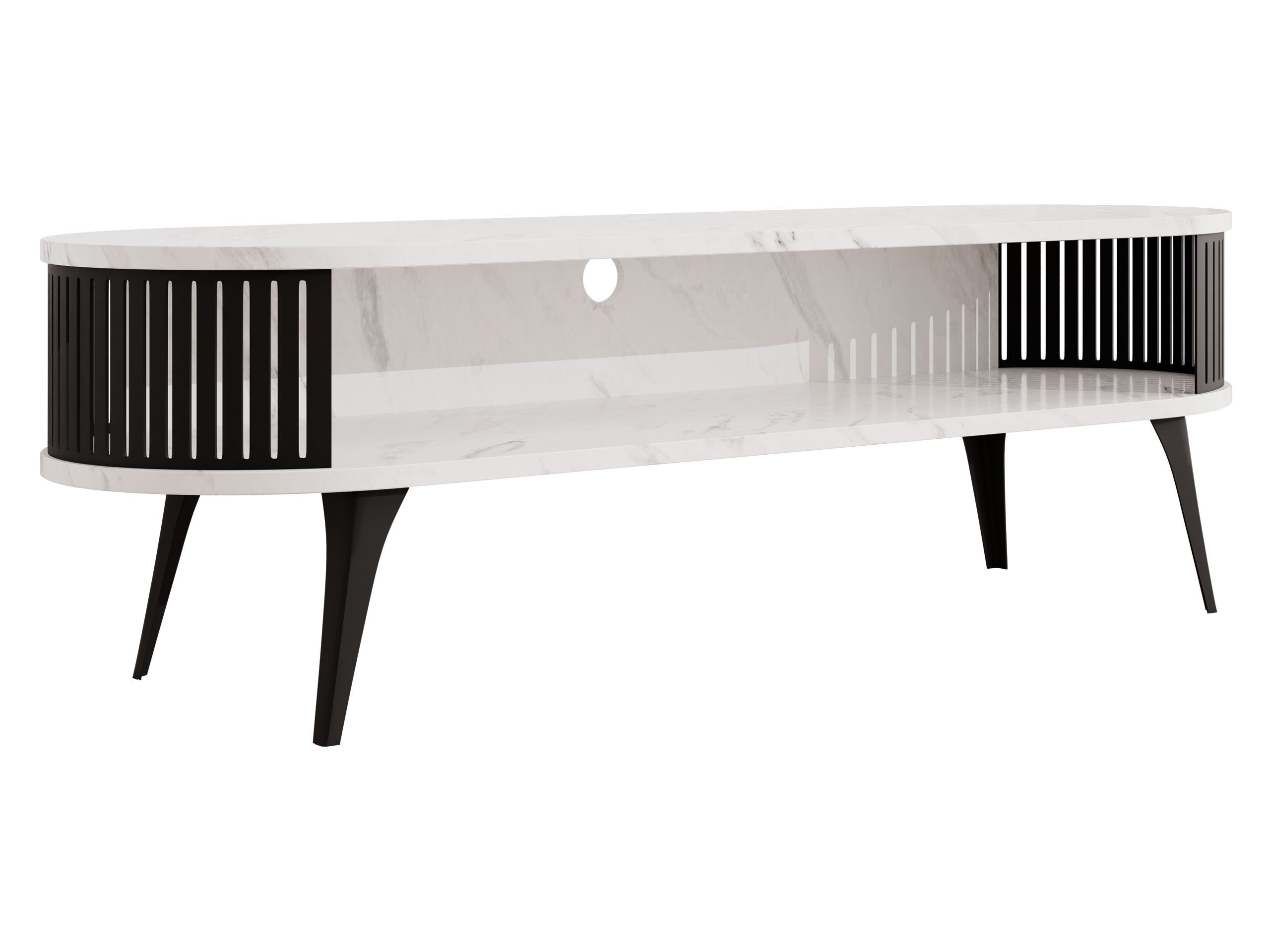 MIRJAN24 TV-Schrank Roenni Oval (mit Regal) günstig online kaufen